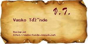 Vasko Tünde névjegykártya