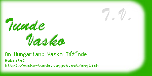tunde vasko business card